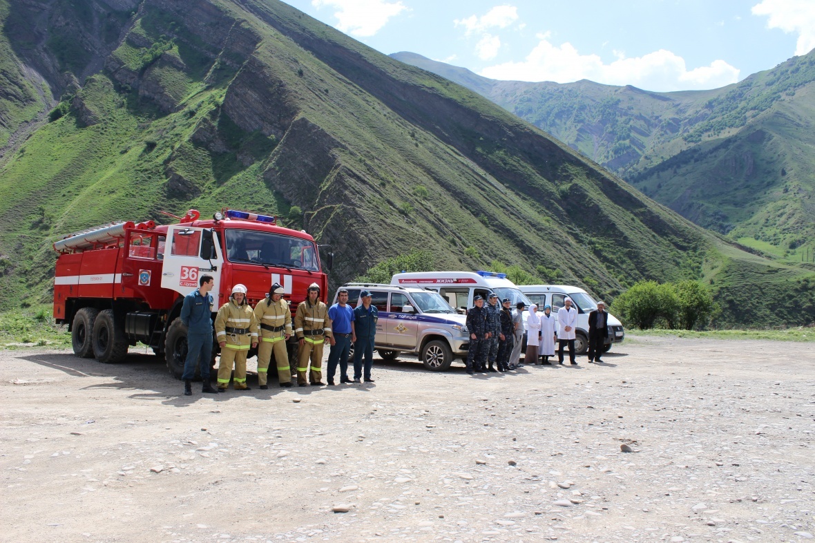 7 июня было проведено учение по гражданской обороне и пожарной безопасности в детском саду «Радуга» с. Цуриб